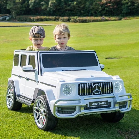 24V 4x4 Mercedes Benz G63 AMG 2 Seater Ride On Car - White