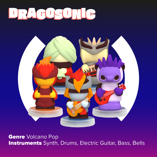 Loops Lab Dragosonic: 5 Figurines Volcano Pop Band