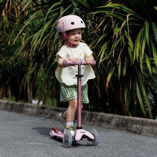 Mini Deluxe Rock & Go LED Scooter - Dusty Rose