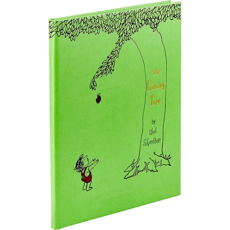 "The Giving Tree" Book in Lime Bonded Leather