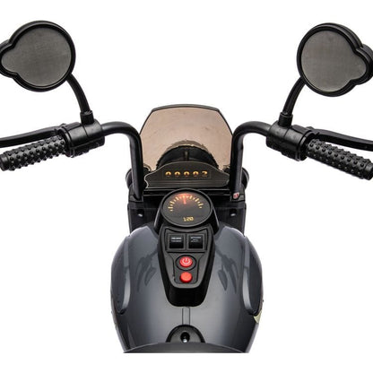 12V Kids Cruiser 1-Seater Motorcycle - Black