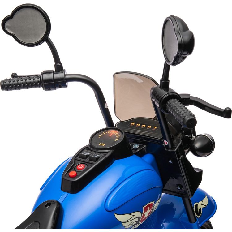 12V Kids Cruiser 1-Seater Motorcycle - Blue