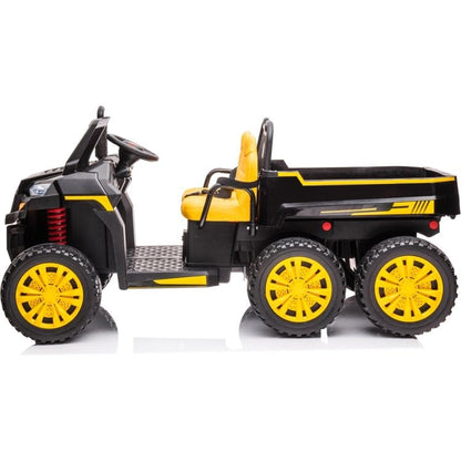 24V 4x4 Freddo Toys Tractor Trailer 2 Seater Ride on - Black