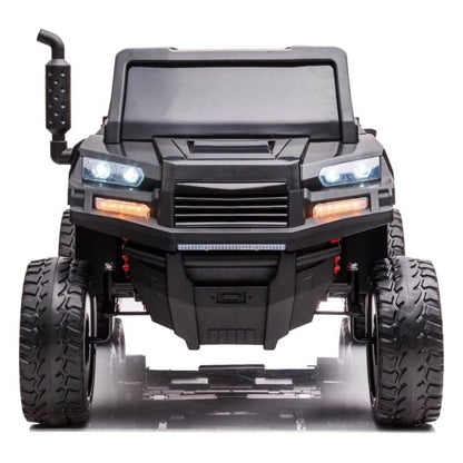 24V 4x4 Freddo Toys Tractor Trailer 2 Seater Ride on - Black