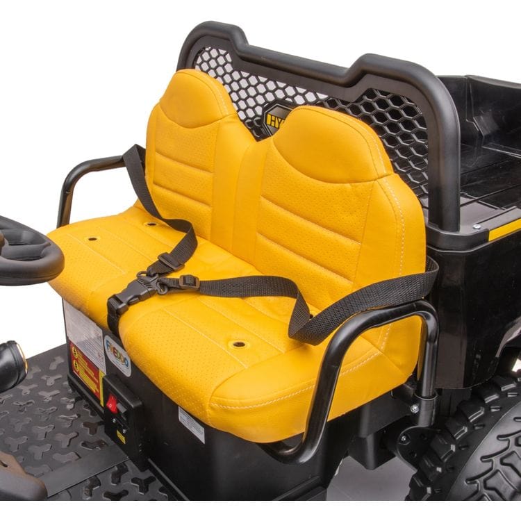 24V 4x4 Freddo Toys Tractor Trailer 2 Seater Ride on - Black