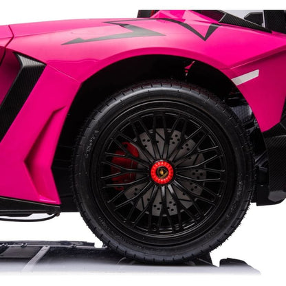24V Lamborghini Aventador 2 Seater Ride on Car for Kids - Pink