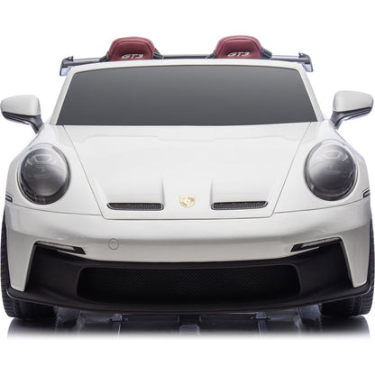 24V Porsche 911 GT3 2-Seater Kids Ride-On Car with Remote Control - White