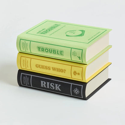 3 Pack Vintage Bookshelf Games: Risk, Guess Who, Trouble