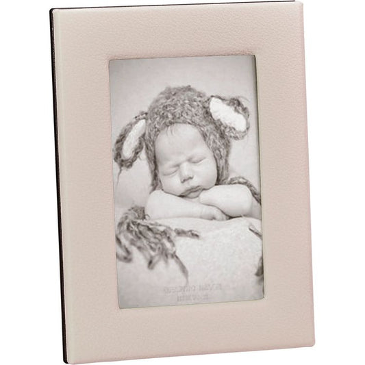 4" x 6" Leather Studio Frame - Light Pink