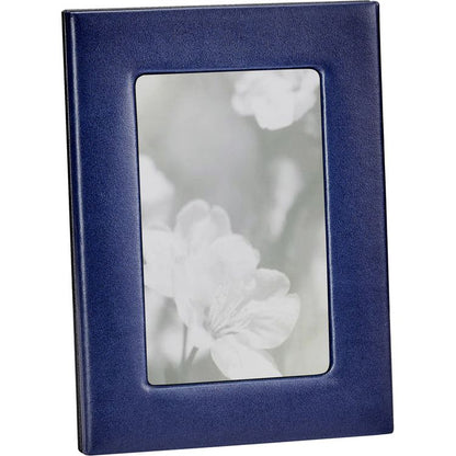 4" x 6" Leather Studio Frame - Navy Blue