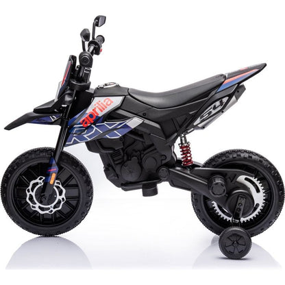 Aprilia 12V Kids' Motorcycle - Black