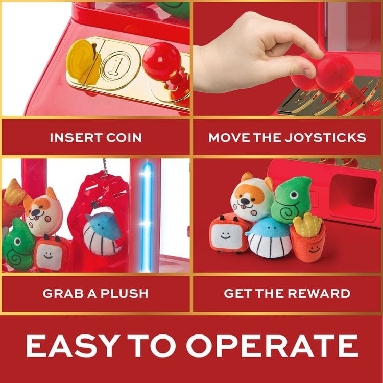 Arcade Claw Game with Plush Prizes
