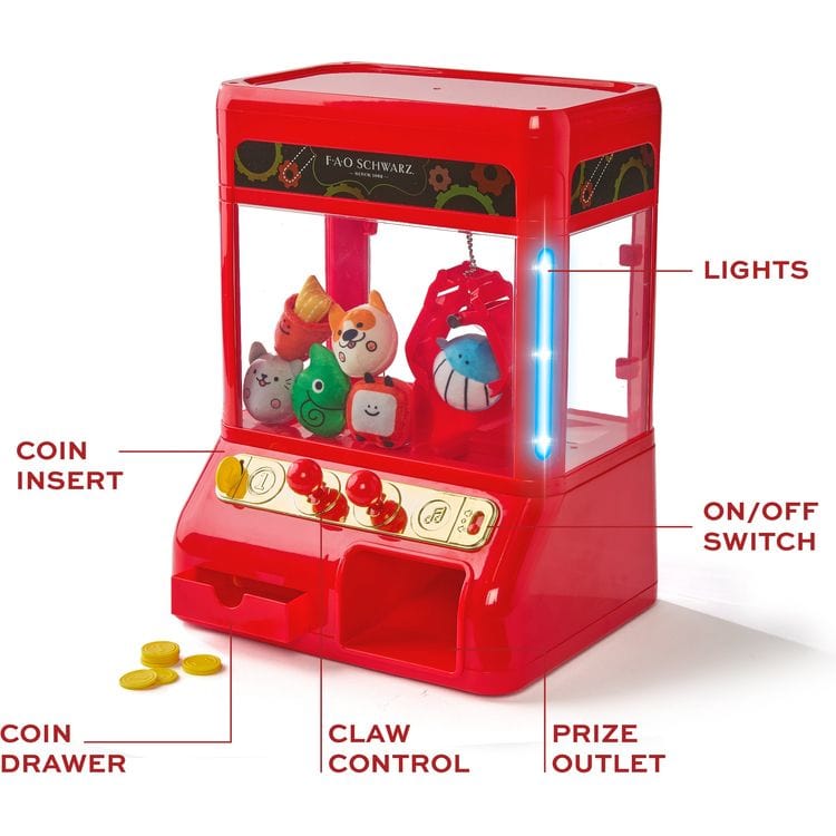 Arcade Claw Game with Plush Prizes