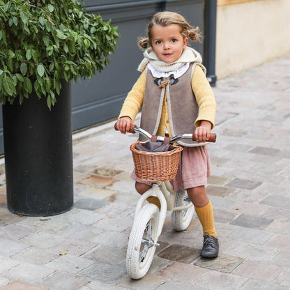 Balance Bicycle - Ivory White with Helmet