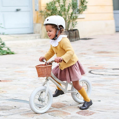 Balance Bicycle - Ivory White with Helmet