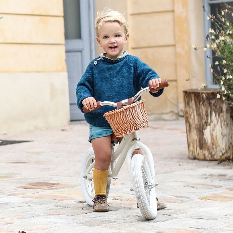Balance Bicycle - Ivory White with Helmet