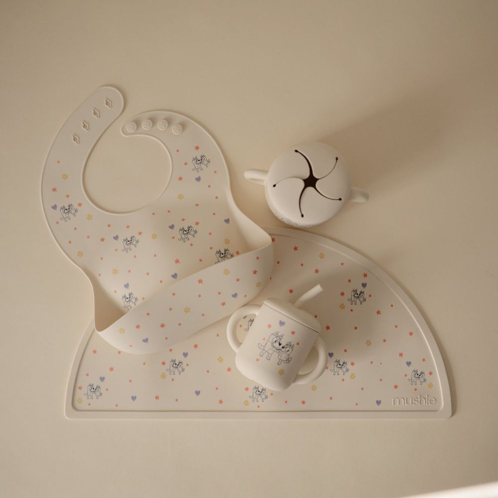 Bluey x Mushie Silicone Baby Bib