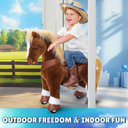 Brown Horse Model Y Ride on Toy - 3-4 Years