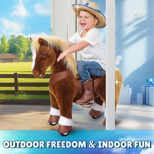 Brown Horse Model Y Ride on Toy - 3-4 Years