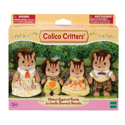 Calico Critters Walnut Squirrel Family Collectible Doll Figures