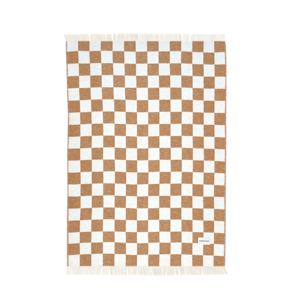 Checkerboard Blanket - Terra/White