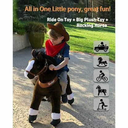 Chocolate Brown Model U Ride-On Horse - 3-4 Years