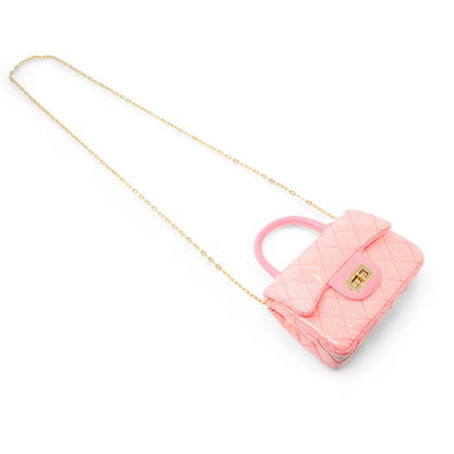 Classic Sparkle Top Handle Handbag - Bubblegum Pink