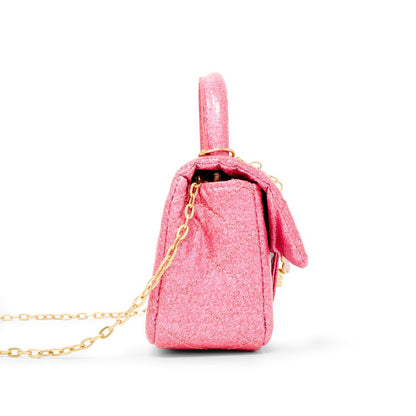 Classic Sparkle Top Handle Handbag - Pink Lemonade