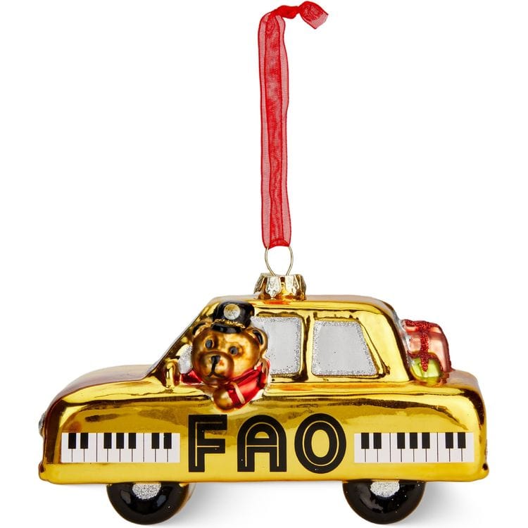 FAO Taxi Glass Ornament