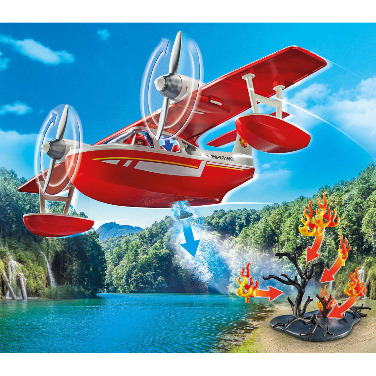 Firefighting Seaplane Playset