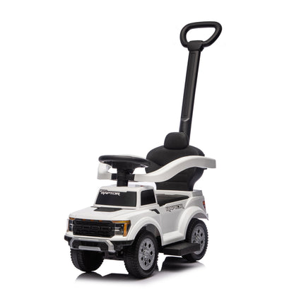 Ford Raptor 3-in-1 Push Ride On Toy Car - White