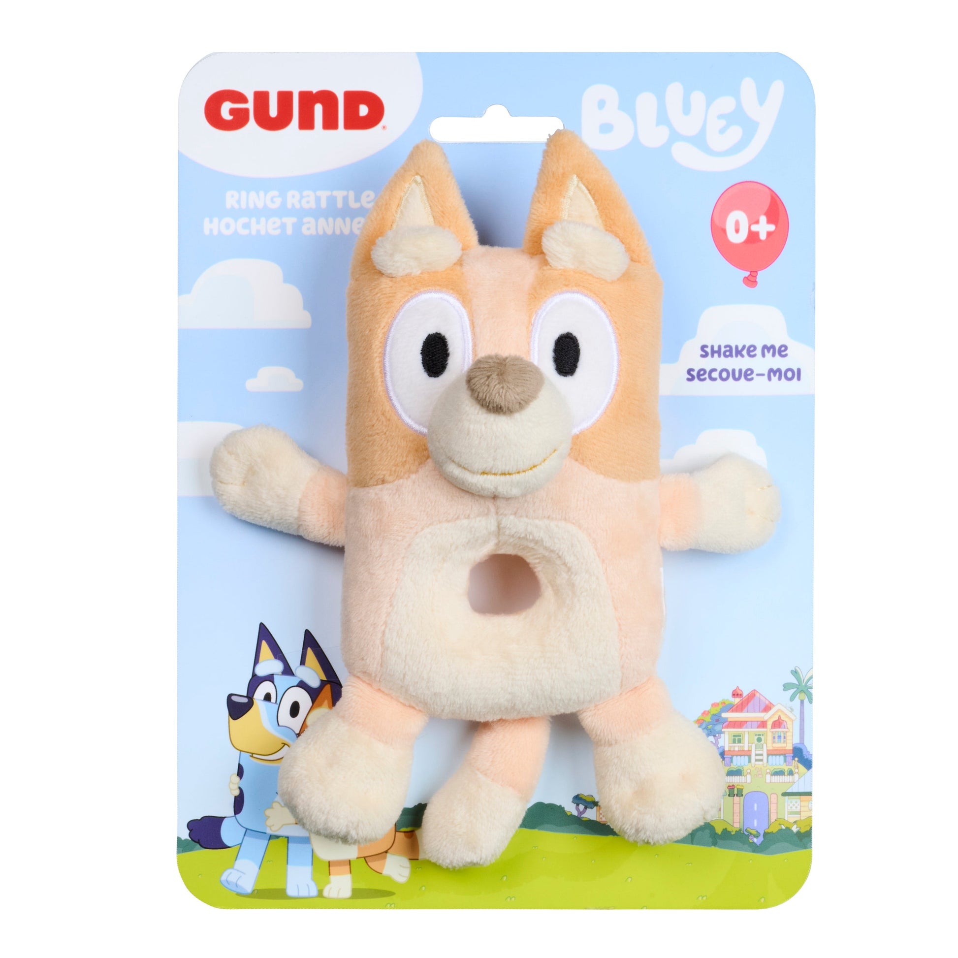 GUND Bingo Plush Ring Rattle - 6”