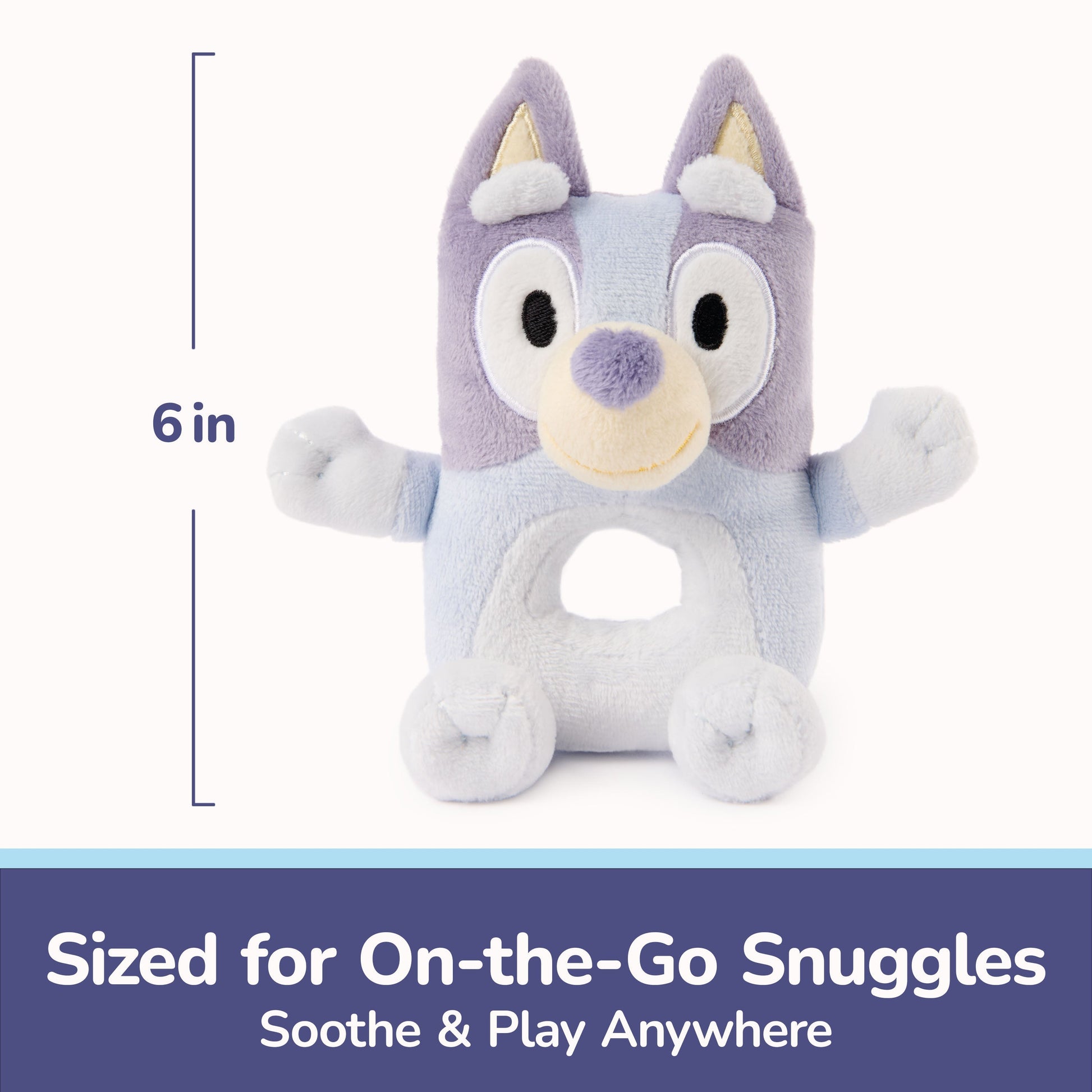 GUND Bluey Plush Ring Rattle - 6”
