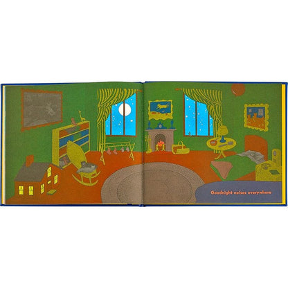 "Goodnight Moon" Book in Blue Bonded Leather