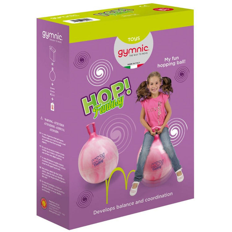 Gymnic Hop 45 - 18 inch Hop Ball Swirl Pink