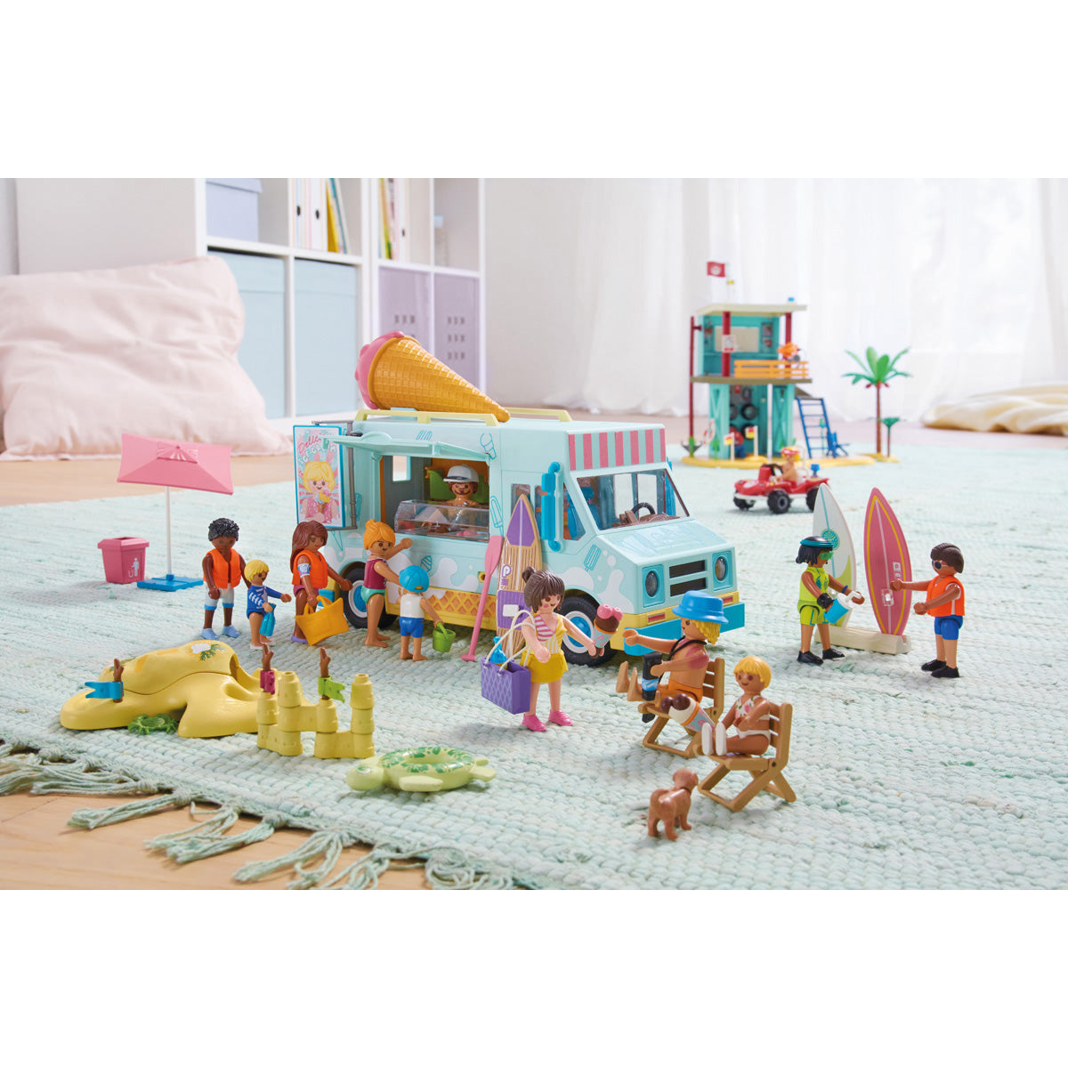Ice Cream Truck with Surf Shop Playset