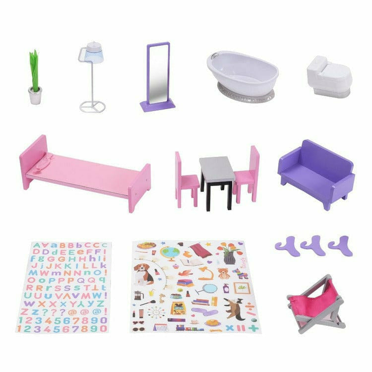 Kids Dreamland Sunset 3-Level Dollhouse Set for 12" Dolls
