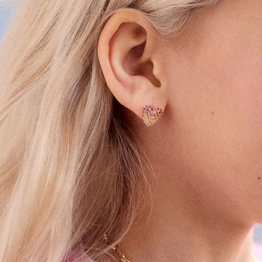 Kids' Pave Hearts Earrings