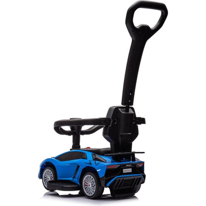 Lamborghini 3-in-1 Push Ride On Toy Car - Blue