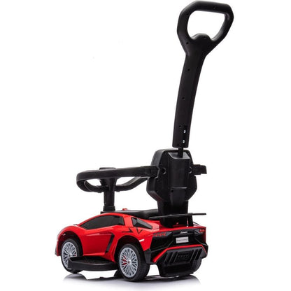Lamborghini 3-in-1 Push Ride On Toy Car - Red