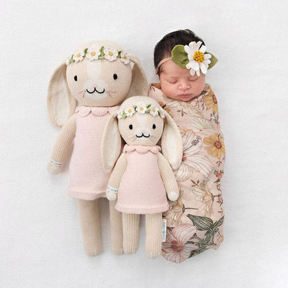 Little 13" Hannah the Bunny (Blush) Hand-Knit Doll