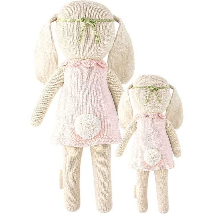 Little 13" Hannah the Bunny (Blush) Hand-Knit Doll