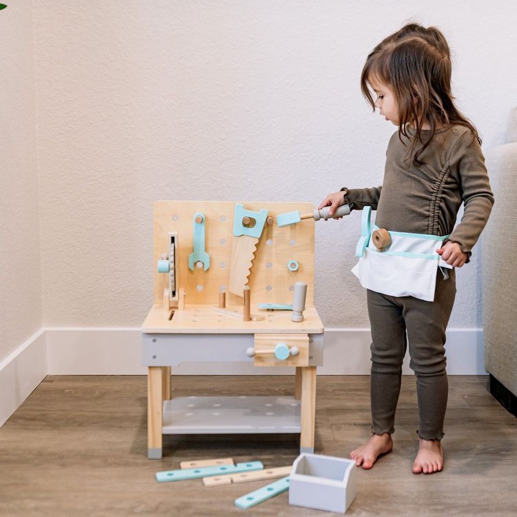 Little Builder Wooden Construction Workbench