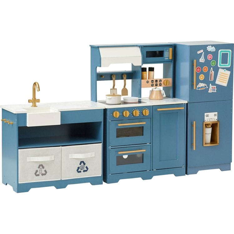 Little Chef Atlanta Modular Play Kitchen - Blue/Gold