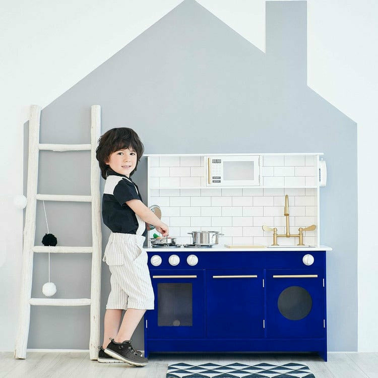 Little Chef Berlin Modern Play Kitchen - White / Blue