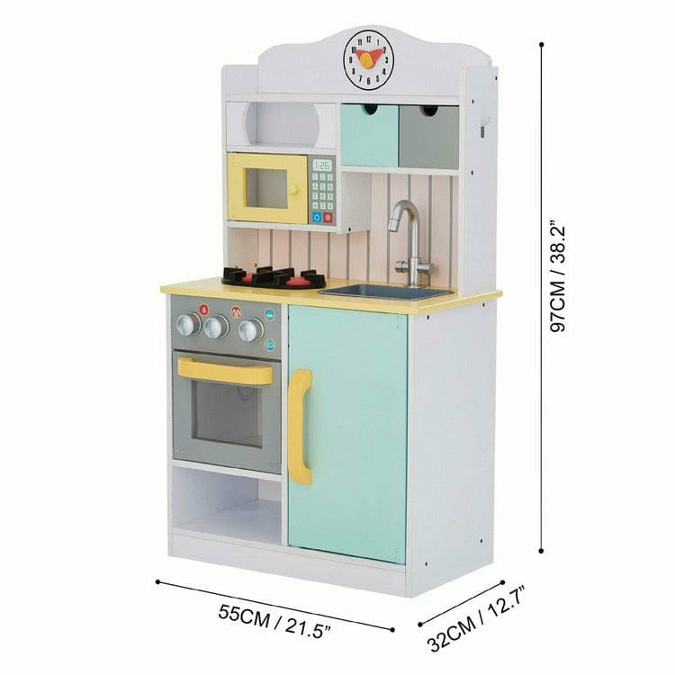 Little Chef Florence Classic Play Kitchen - White/Green & Yellow