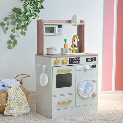 Little Chef Lake Tahoe Wooden Play Kitchen Washer & Mini Garden - Pink
