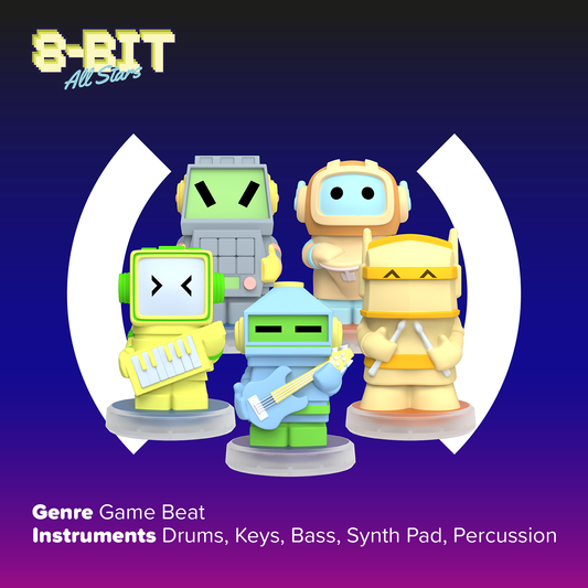 Loops Lab 8 Bit Allstars: 5 Figurines Game Music Band