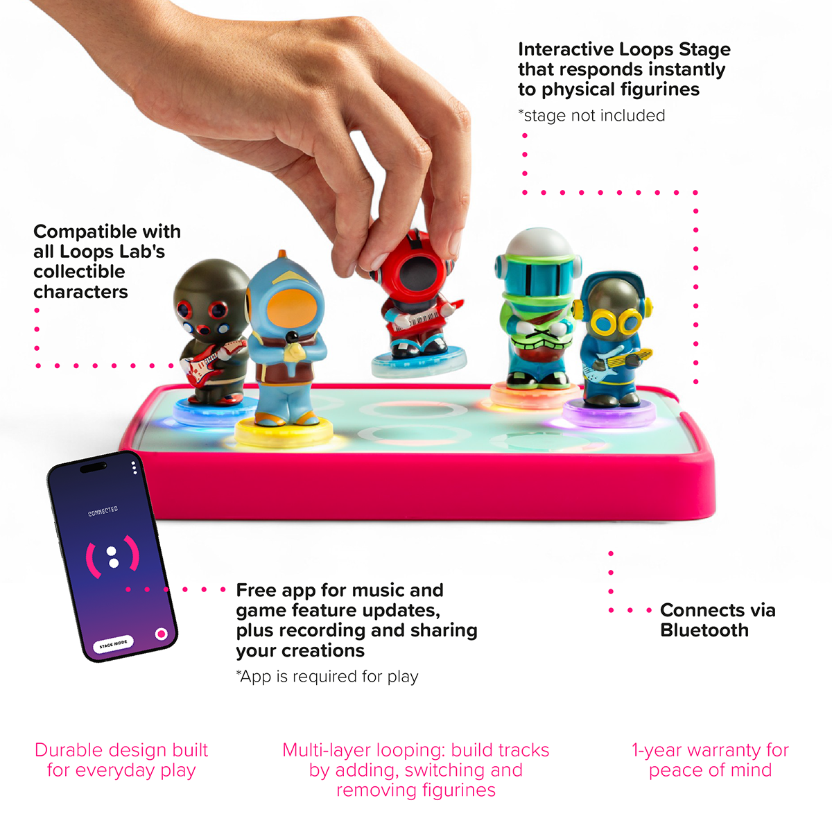Loops Lab Space Mariners: 5 Figurines Galactic Rock Band