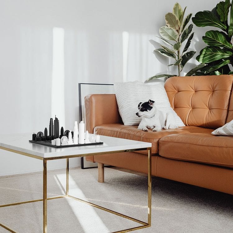 Los Angeles Edition Acrylic Chess Set with Wood Map Board